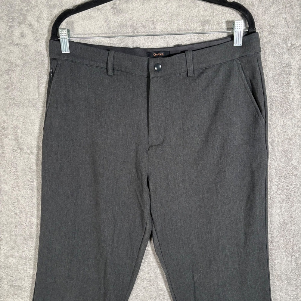 Quince Mens Ultra-Stretch 24/7 Smart Chino Dark Charcoal Gray Pant 34x32 GCGL01 - Picture 7 of 16